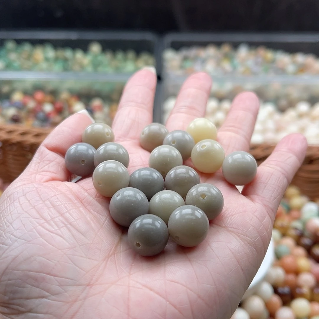 白玉菩提吊坠Q/12mm/100+20颗