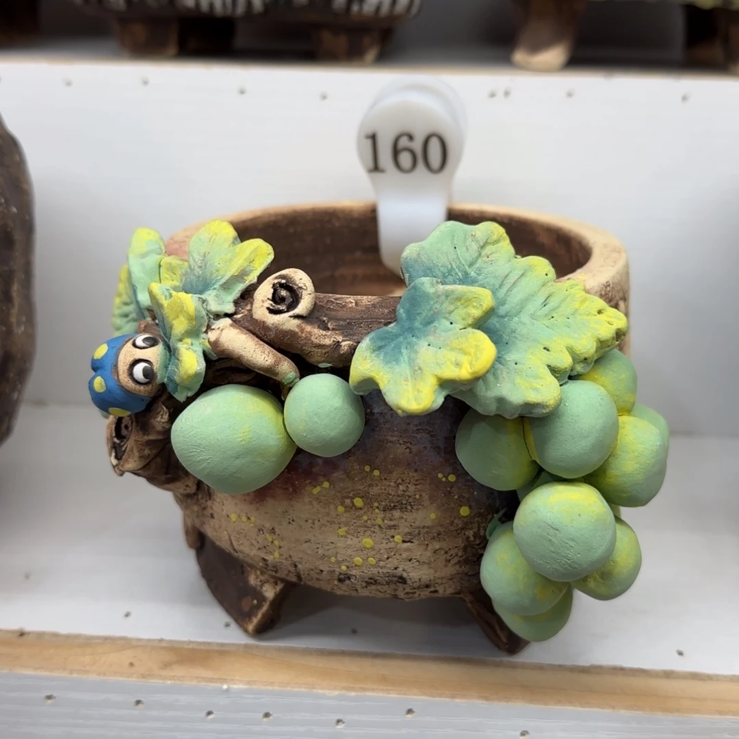 本默花器麦饭石花盆