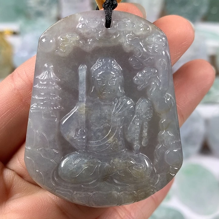 颈饰未镶嵌翡翠不动明王卡厚装8+