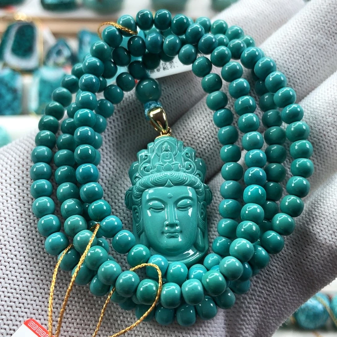 绿松石未镶嵌车挂