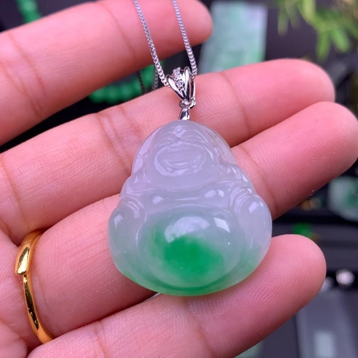 翡翠未镶嵌吊坠(赠链)