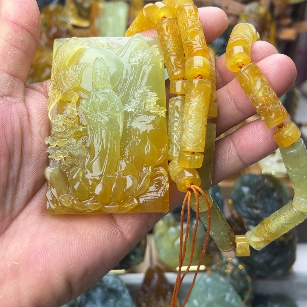 未镶嵌蛇纹石玉颈饰