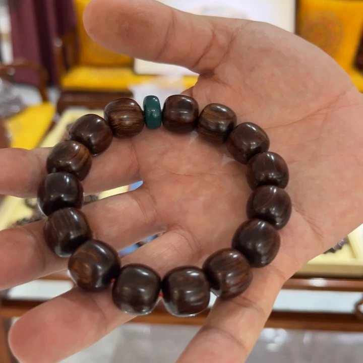 黄花梨/降香黄檀手串/手链海南黄花梨老油梨1.4*1.5