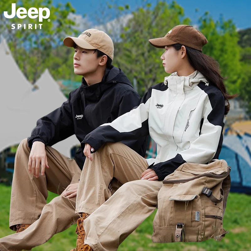 JEEP SPIRIT吉普冲锋衣情侣三合一两件套女登山旅游外套6