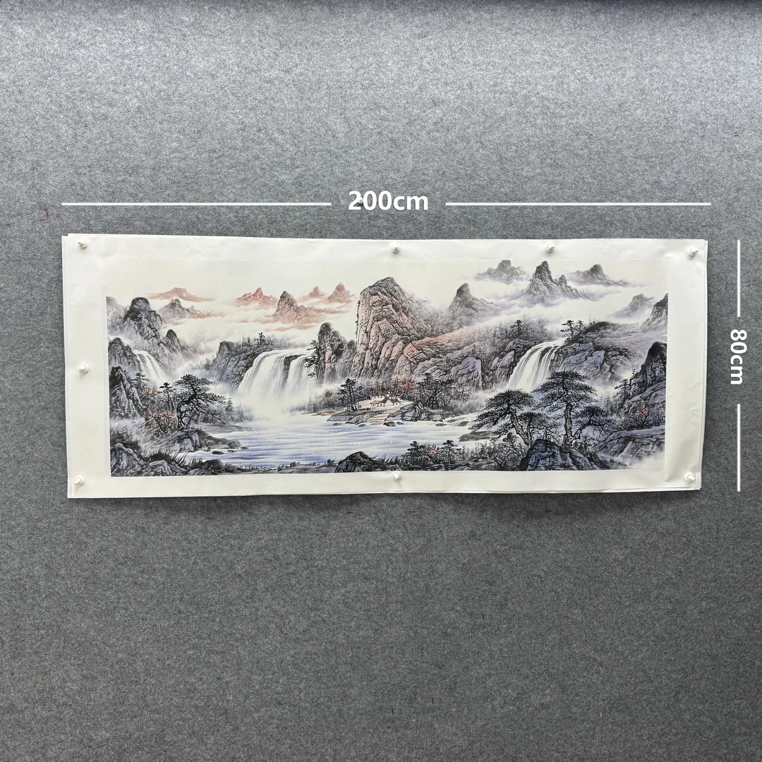 【山水画】张恒禄200*80cm手绘礼盒作品（10）