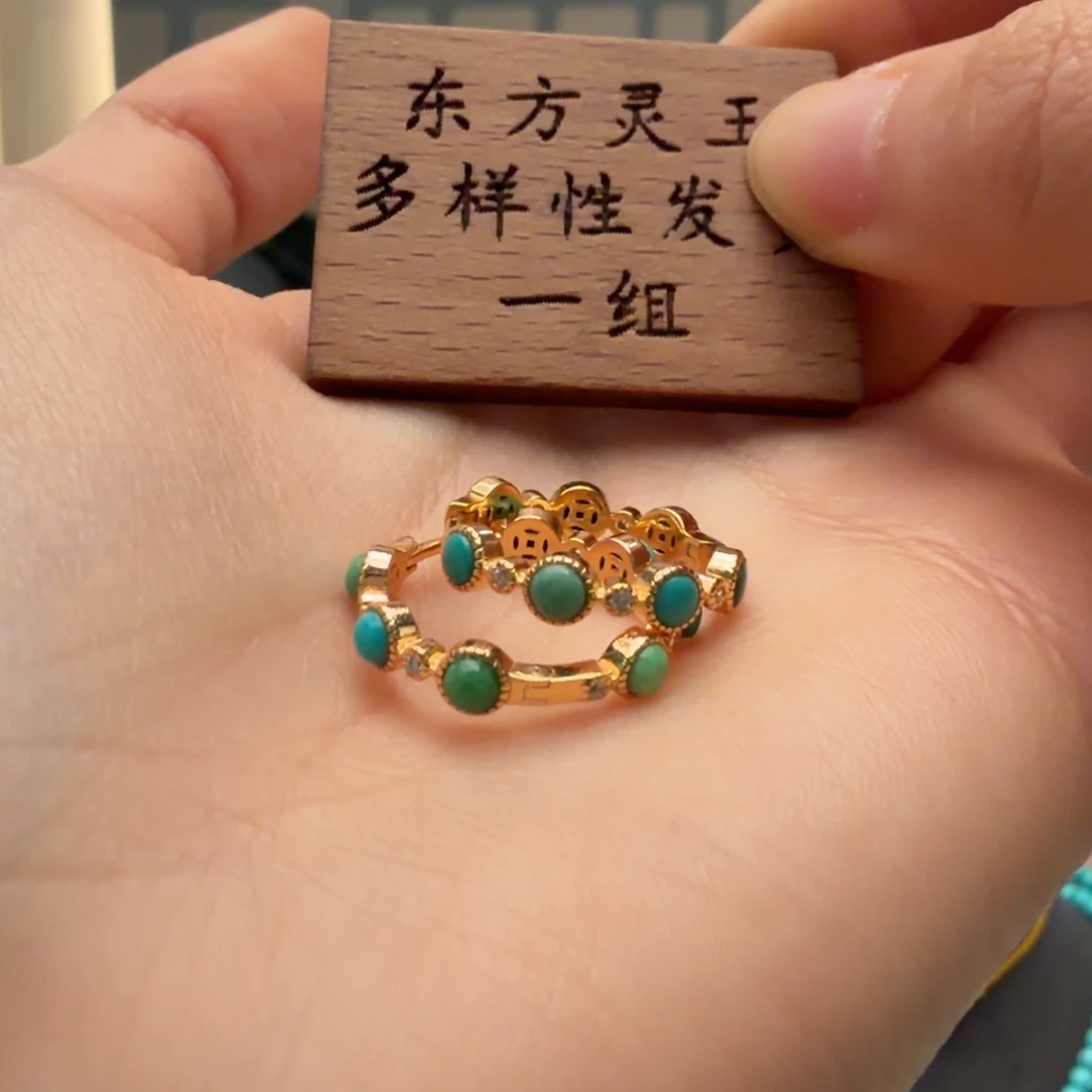 绿松石银S925镶嵌颈饰