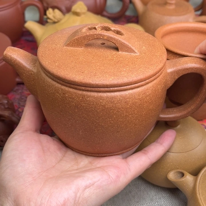 紫砂茶壶原矿黄降坡20目汉瓦精工半手350cc