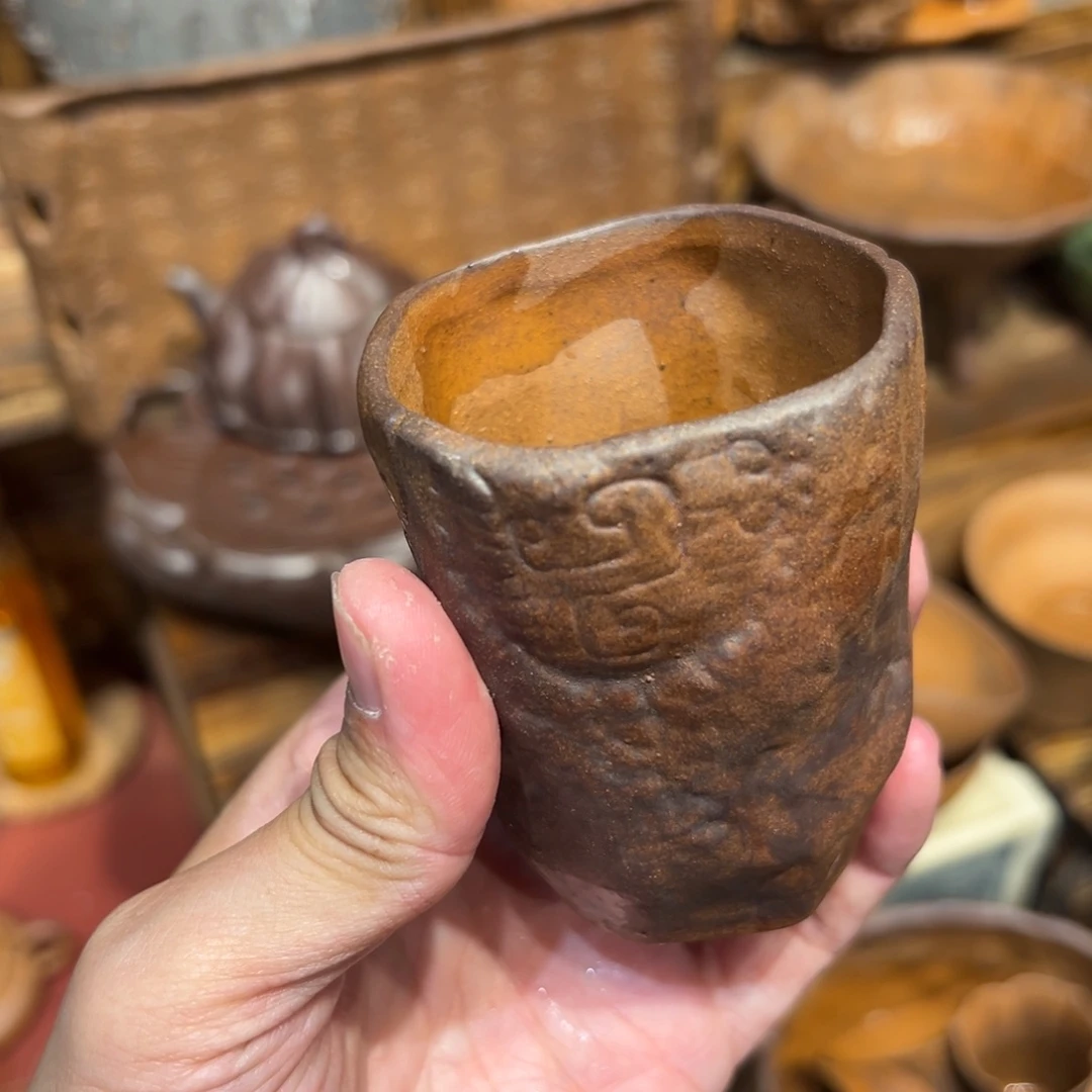 复古风格老陶泥系列茶盘茶具摆件