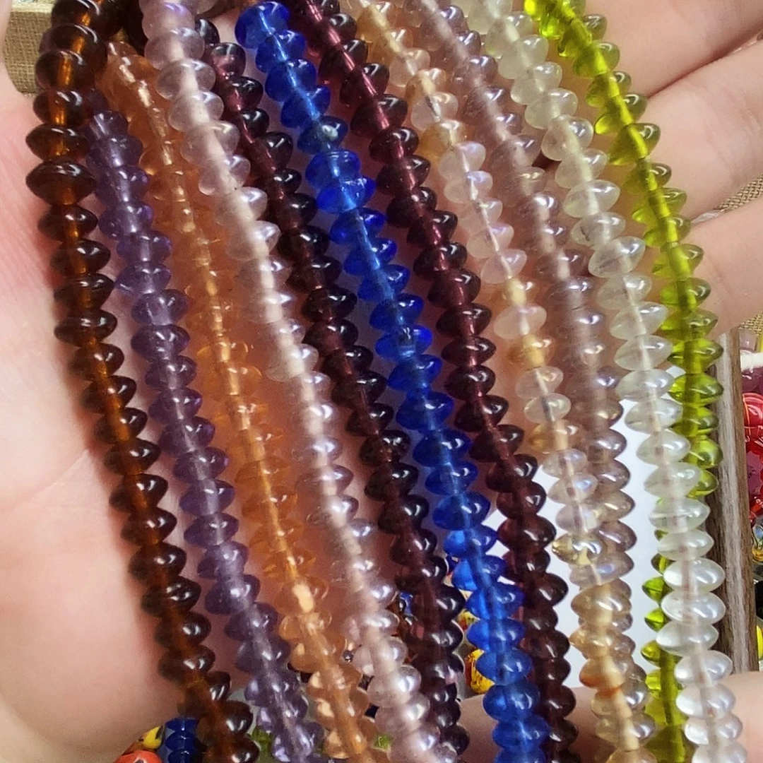 琉璃颈饰尼泊尔新款飞碟隔片一条