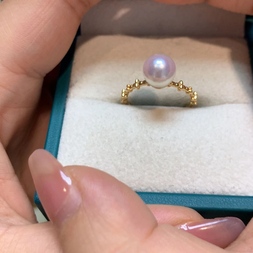 海水珍珠戒指银S925镶嵌