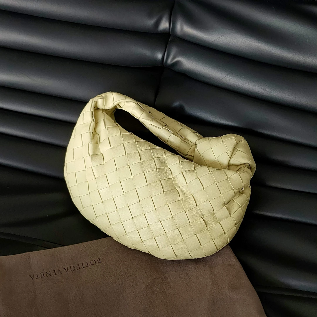 95新 BOTTEGA VENETA/葆蝶家 冰激凌黄jodie mini二代手提包39566