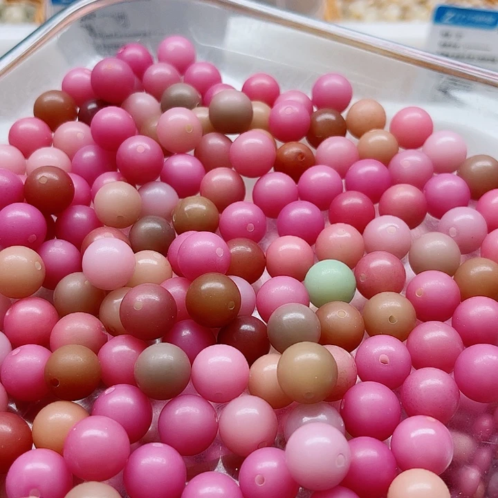 白玉菩提吊坠12藕荷色圆珠60颗卡灯牌宠60颗