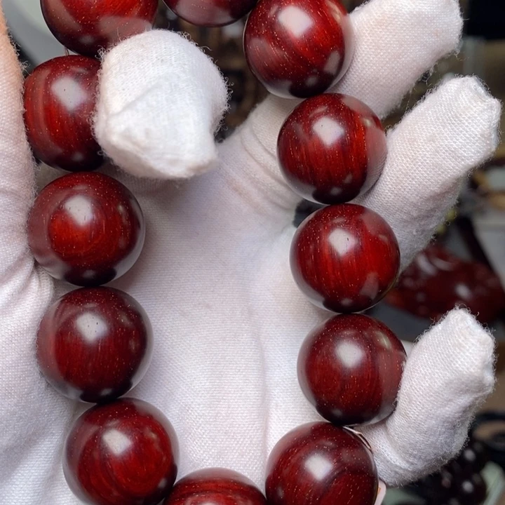 l***.小叶紫檀手串/手链原汁原味2.0cm 顶泥肉中金星