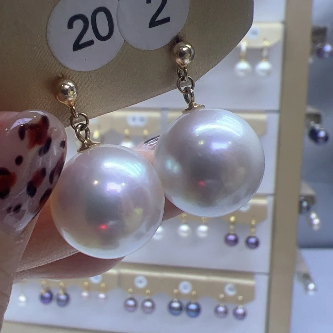 淡水珍珠耳饰银S925镶嵌