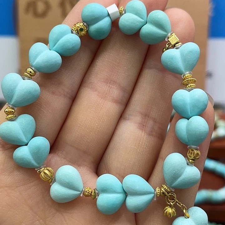 绿松石18K金镶嵌珠宝奇石