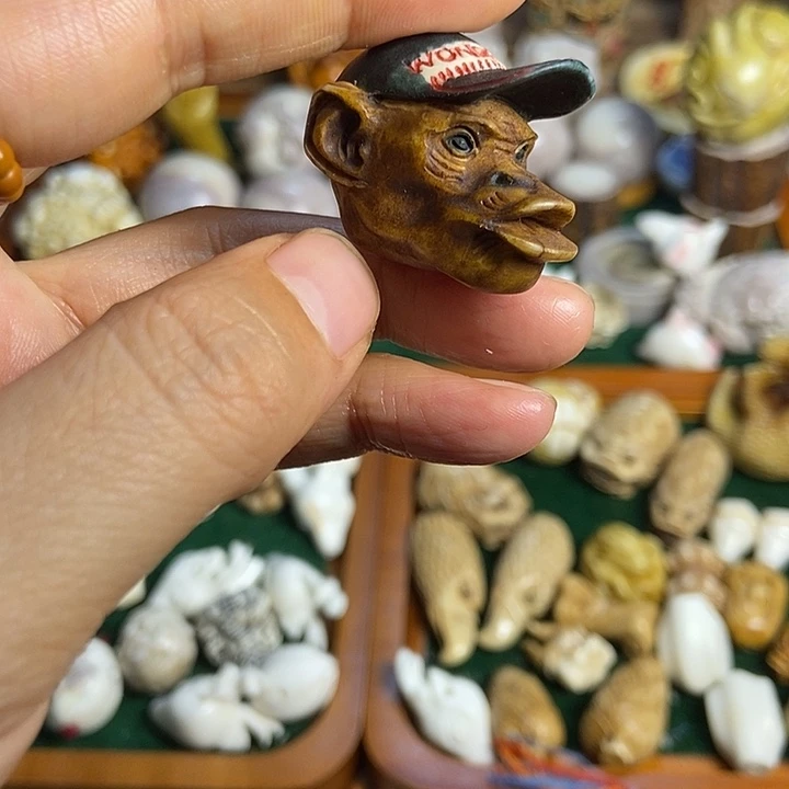 胖****美配饰鹿角雕刻一个出
