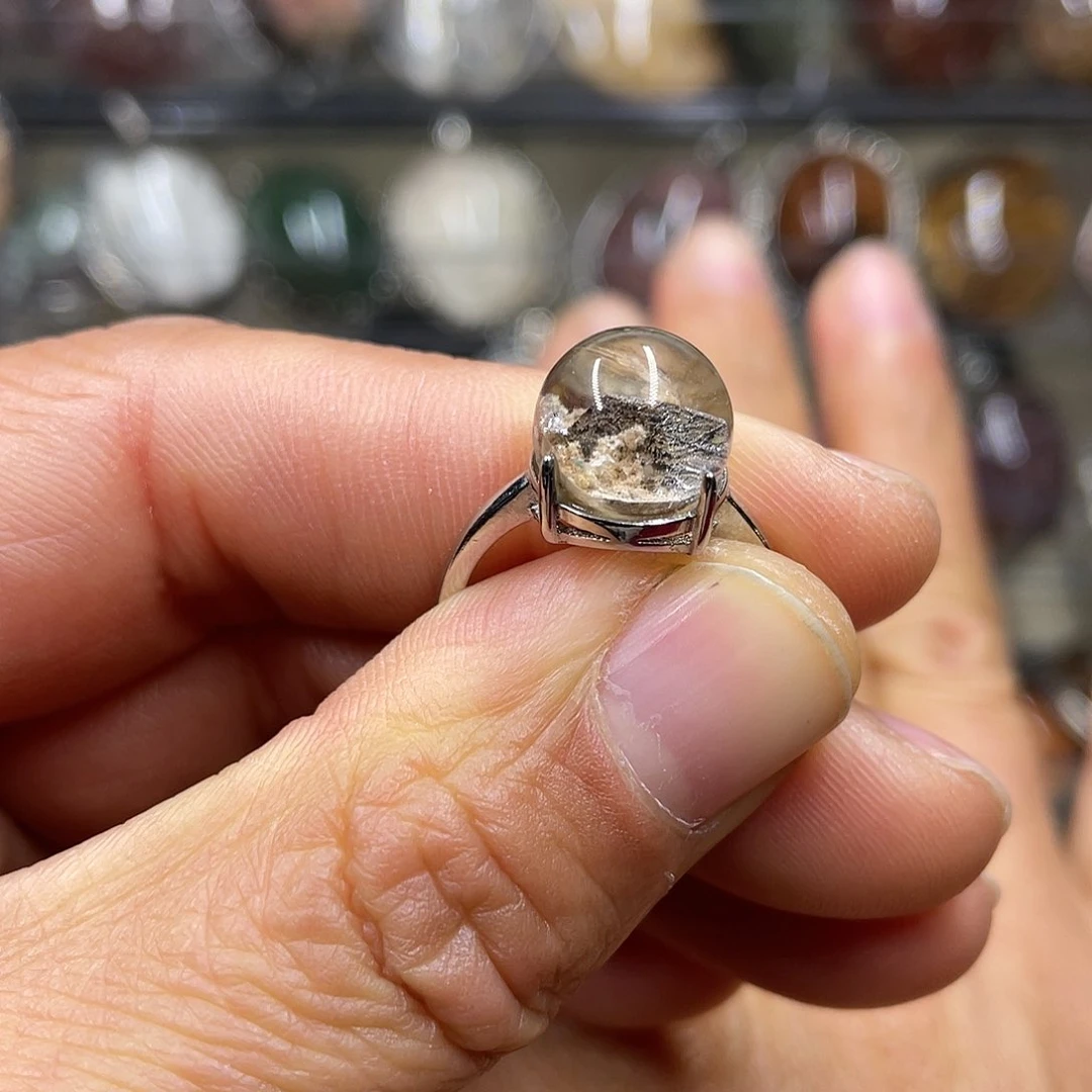 【闪购商品】水晶珠宝半成品银S925镶嵌戒指