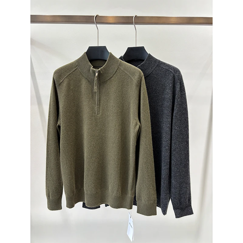 半开高领落肩羊绒套衫99822