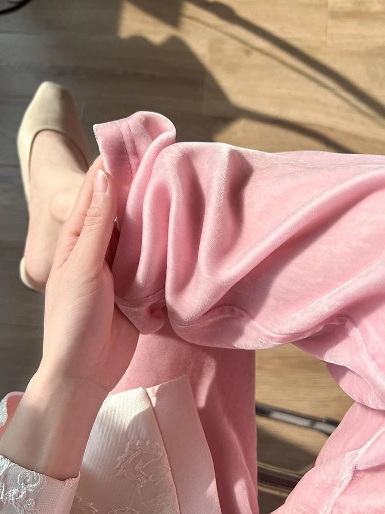 2026新款垂感高腰宽松休闲显瘦直筒裤子DY9540