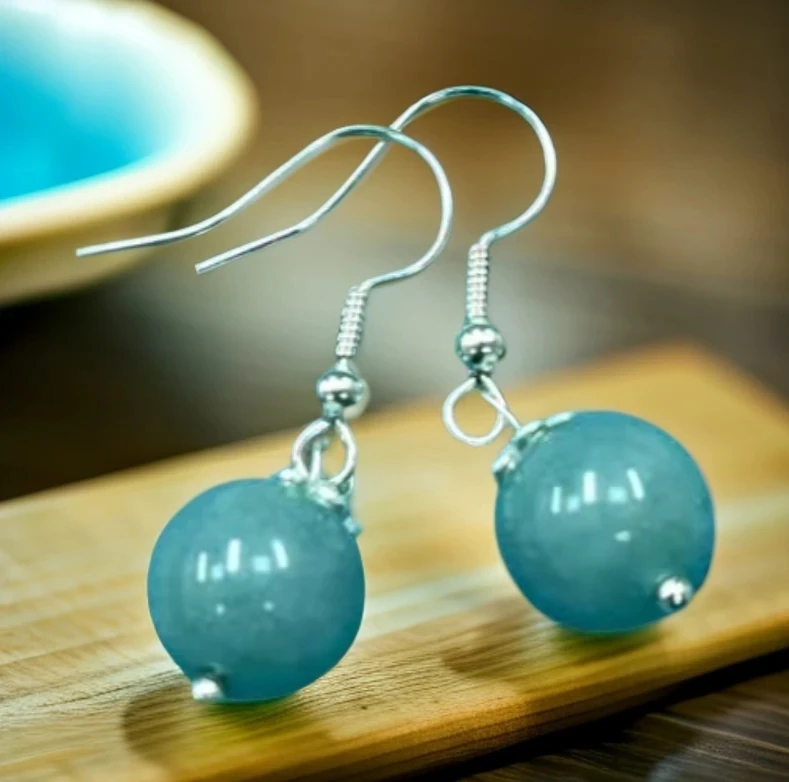 李掌柜- XL035-海蓝之谜卡10毫米耳钩