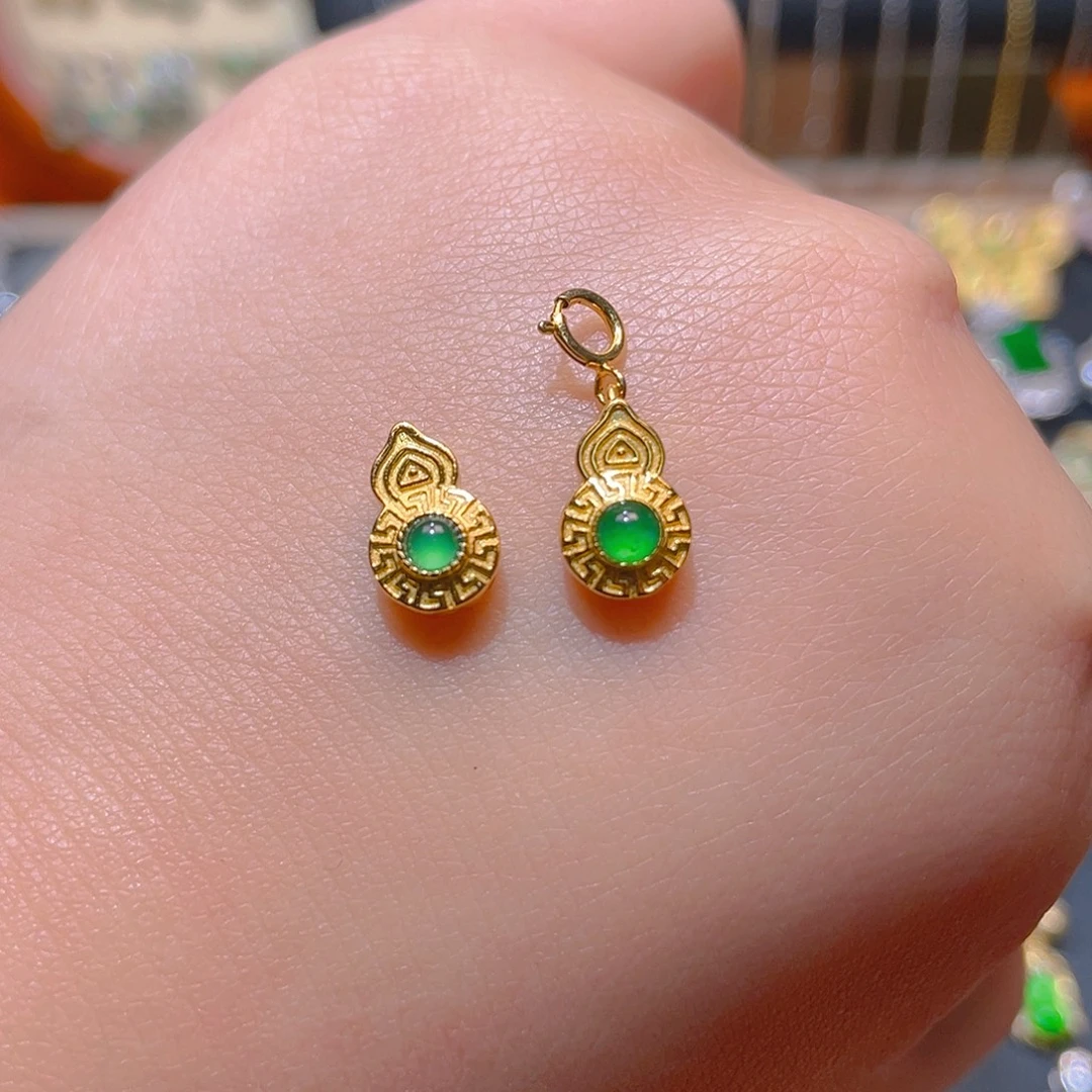 恰***美翡翠银S925镶嵌吊坠(不含链)