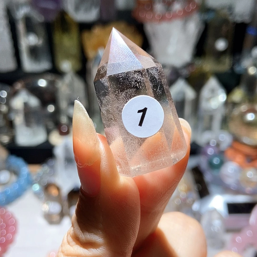 水晶手链未镶嵌天然茶晶小柱