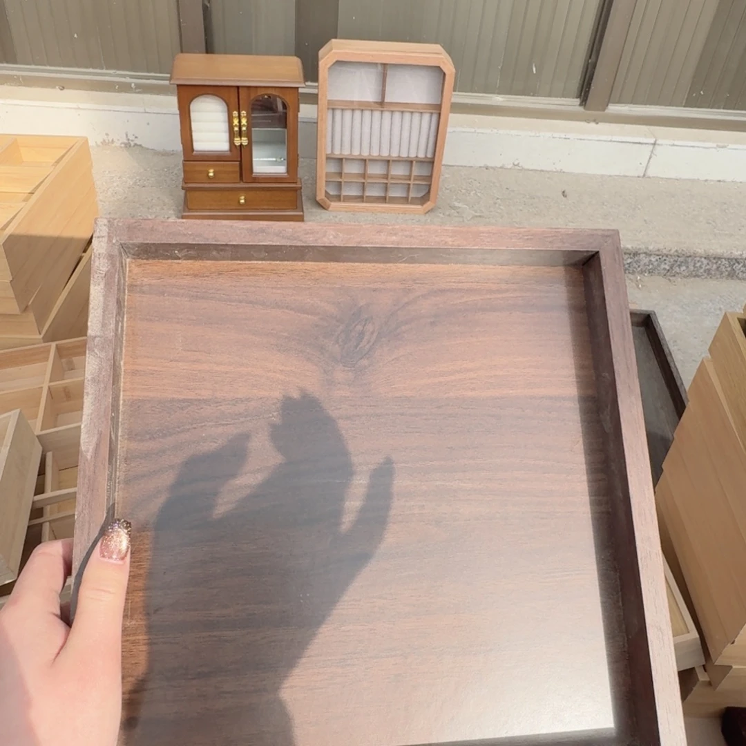 胡桃色小托盘微瑕疵拍下，不退不换