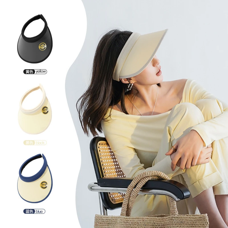 晚晚同款防晒帽夏季遮阳帽防紫外线空顶太阳帽uv户外骑行爬山出行