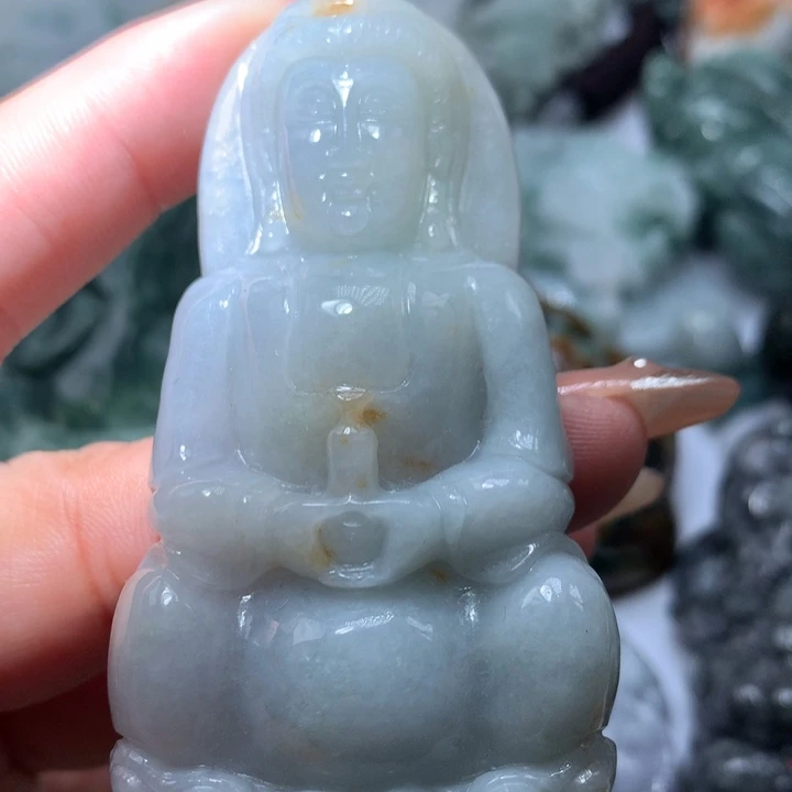 翡翠未镶嵌颈饰保真天然A货翡翠