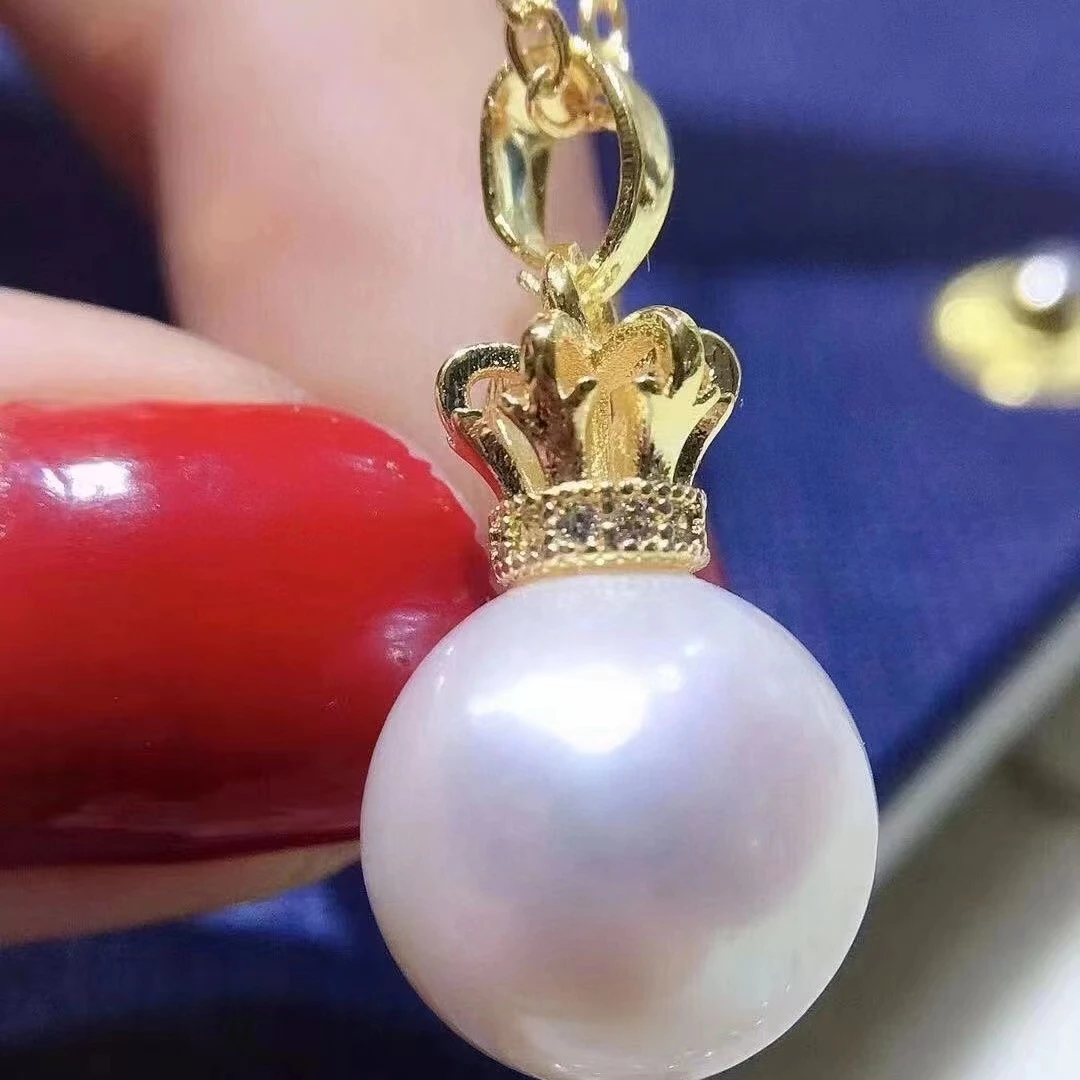 时尚百搭王冠15mm大点位龙珠吊坠