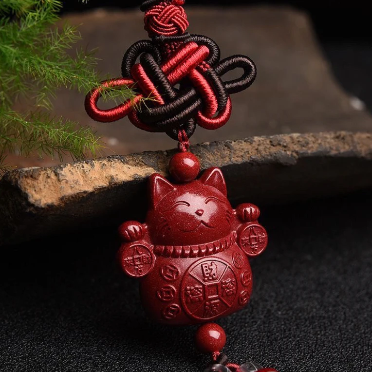 含辰砂工艺品高含量紫金沙满星点,车挂精致可爱保真正品