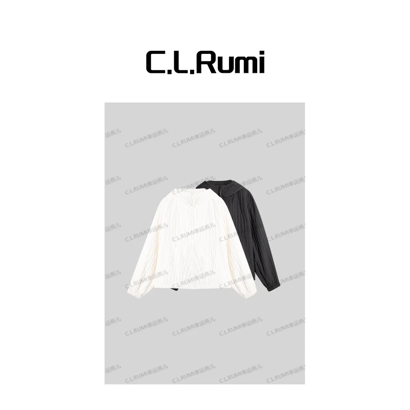 【Rumi时装】“肌理感外套”25早秋宽松百搭显瘦休闲连帽外套7103wt