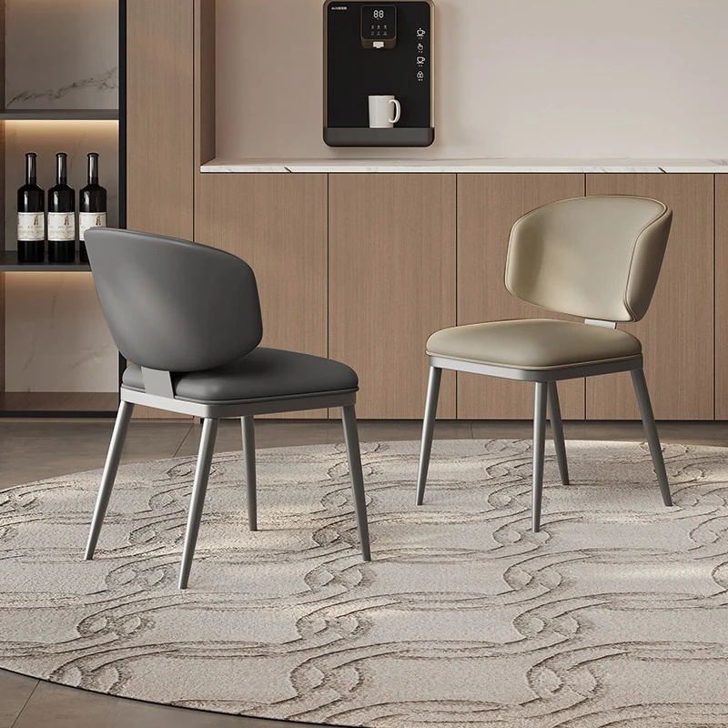 御梵简约现代餐椅轻奢高级感设计师家用餐桌椅意式极简餐厅靠背椅