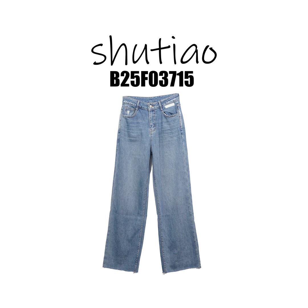 【SHUTIAO】2025夏季：新款小众设计款牛仔裤B25F03715