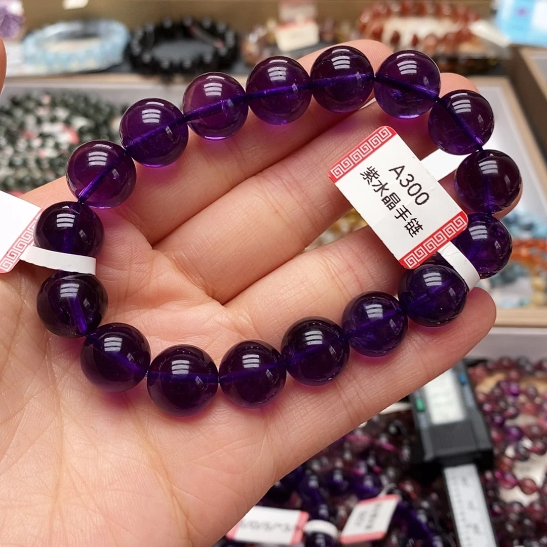 未镶嵌手链水晶A300 乌拉圭水晶 12m+