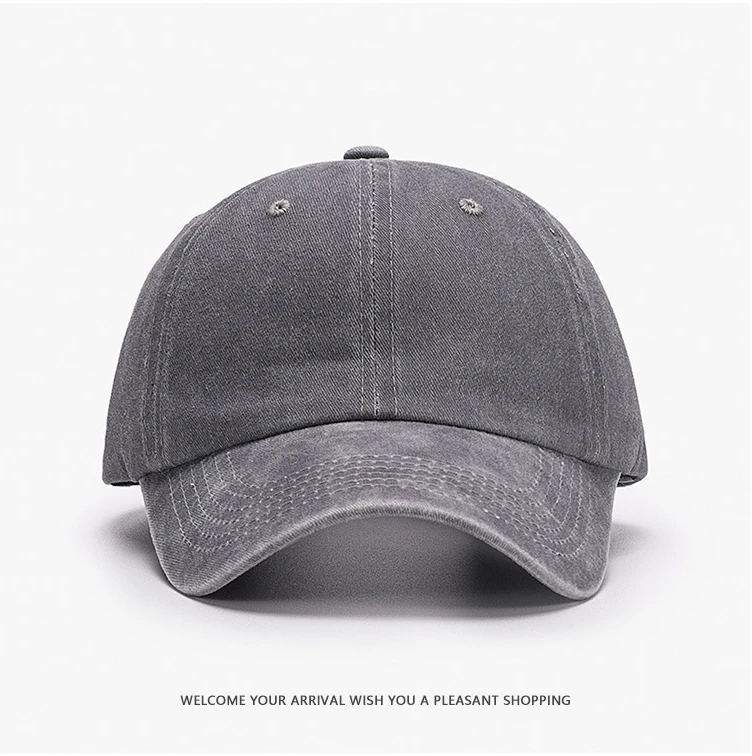 牛仔棒球帽夏季男款纯色鸭舌帽帽子大头围宝宝大脸显小ins大帽檐