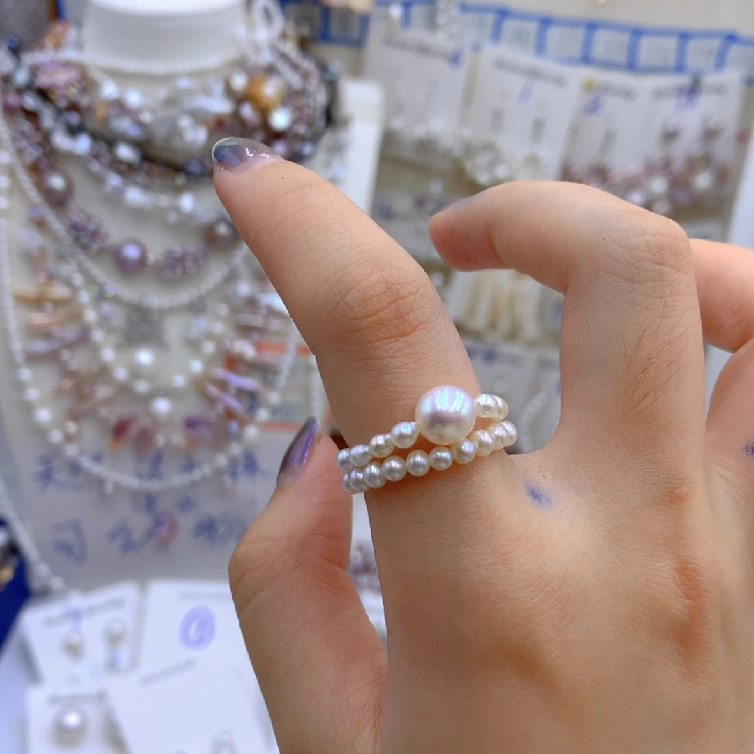 淡水珍珠颈饰银S925镶嵌