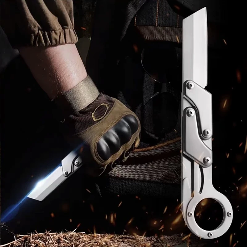 全钢小刀机械折叠刀家用水果刀多功能便携野营合金EDC刀具