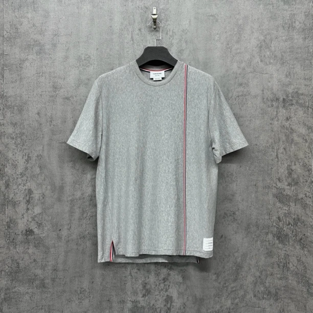 未使用 THOMBROWNE Tb25最新款螺纹针织织带休闲短袖/WK402/4码