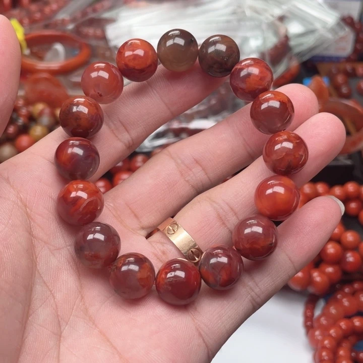 南红玛瑙未镶嵌手链