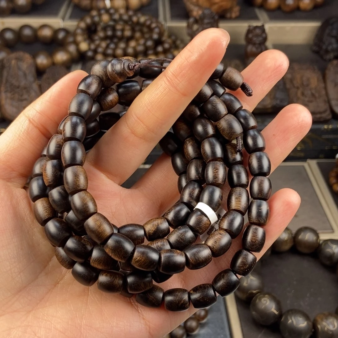 沉香手串&*献越南芽庄白棋楠玉化留疤