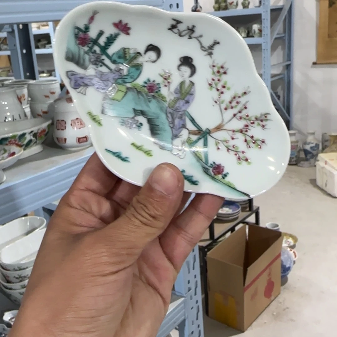 手绘瓷器，全部处理