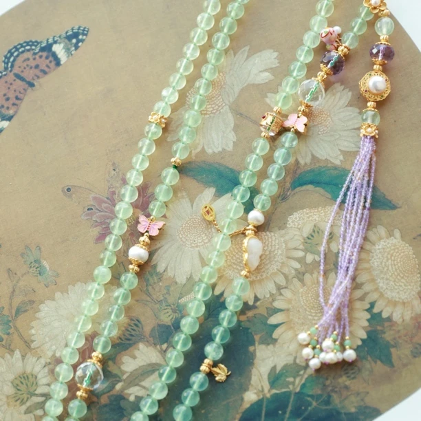 青沐丝·葡萄石圆珠百搭款项链SY