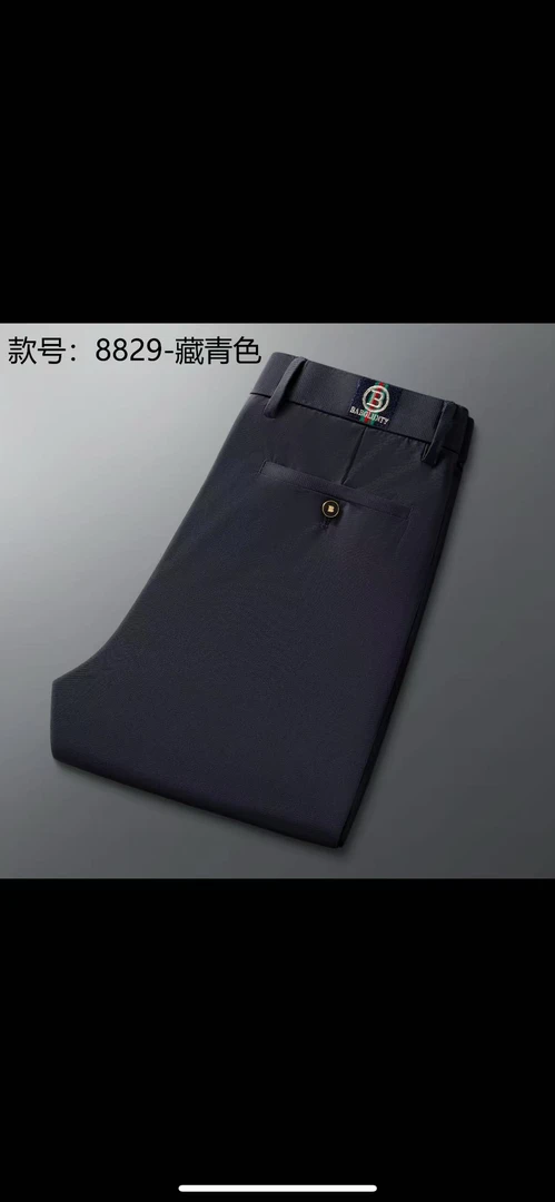 巴家潮流前线百搭时尚蚕丝西裤-8829