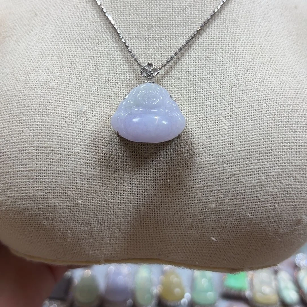 翡翠银S925镶嵌吊坠(不含链)