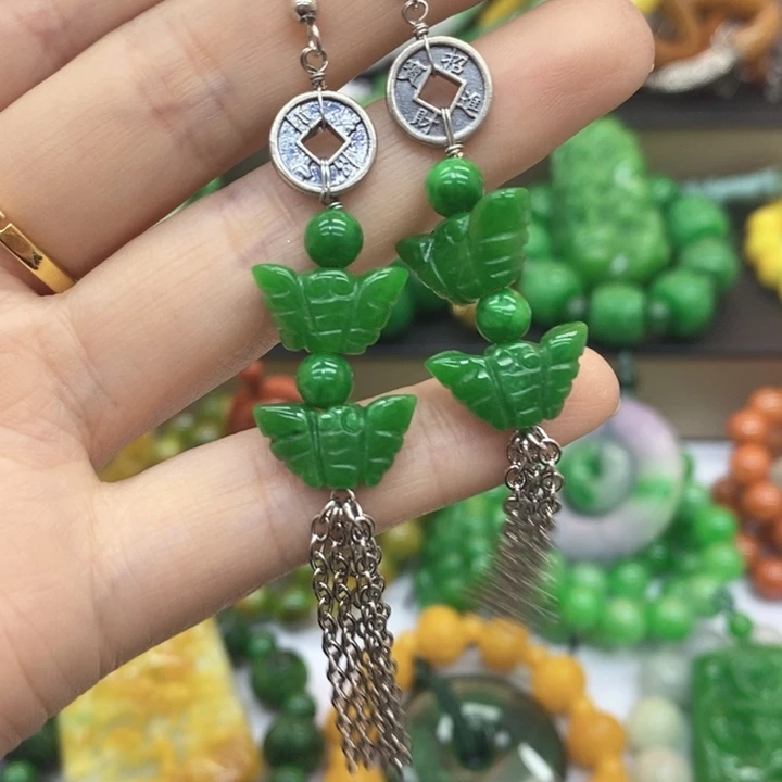 翡翠未镶嵌手链耳饰44