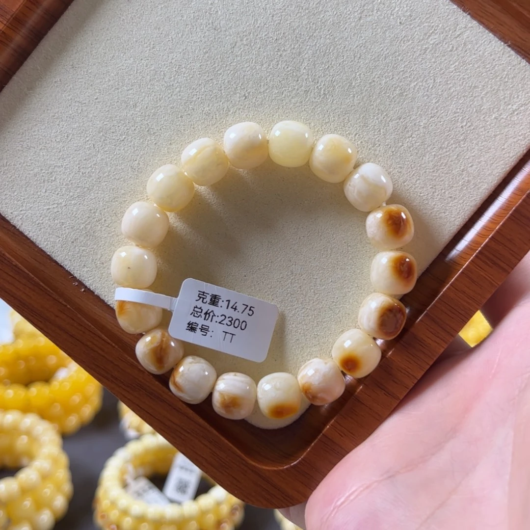 裸石蜜蜡未镶嵌11mm焦皮白蜜浓蜡沁色老型tt