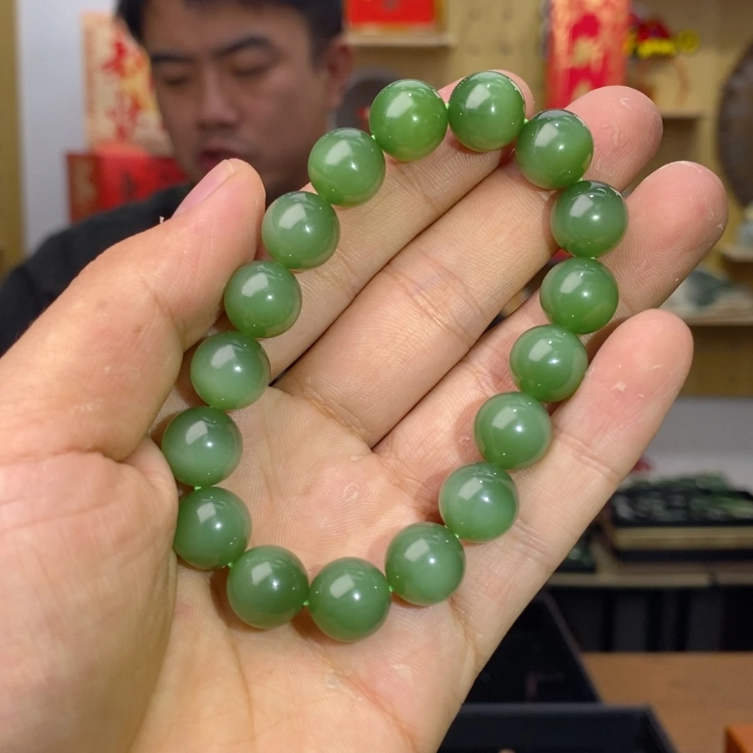 和田玉（碧玉）手链未镶嵌