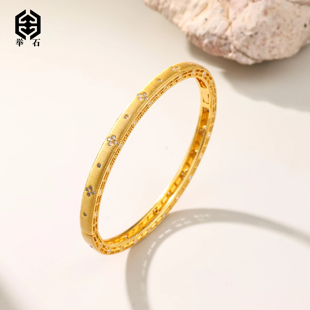 925银合成锆石银制品 【举石】X1010-4505-57个性手镯(一件多样性）X