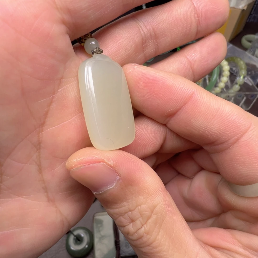 和田玉未镶嵌颈饰和田玉青海料晴水色29×17×5.6mm